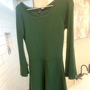 Ann Taylor hunter green sweater dress